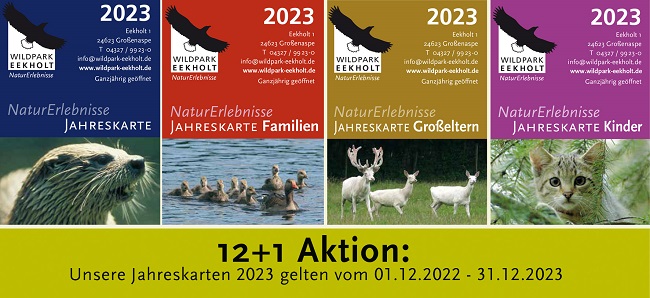Jahreskarten Wildpark Eekholt (12+1 Aktion)