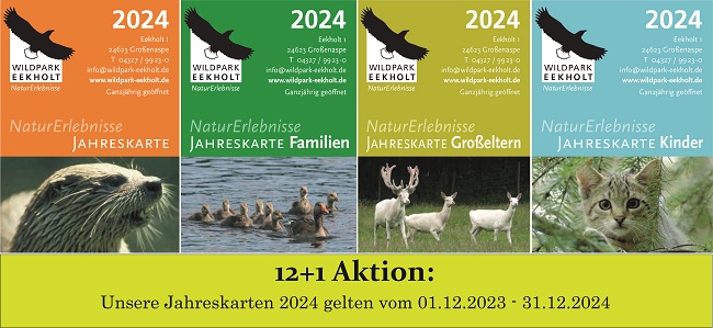 Jahreskarten Wildpark Eekholt (12+1 Aktion